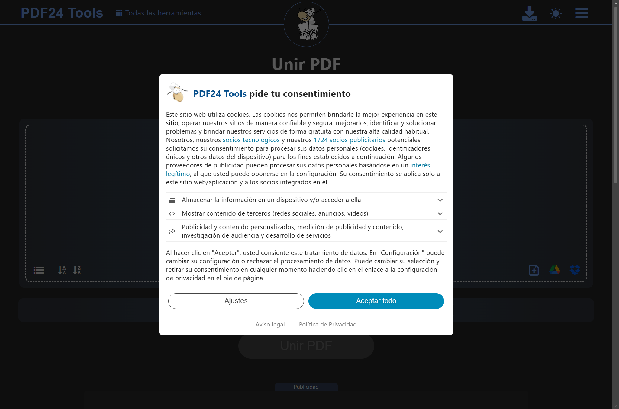 PDF24 Tools — offline na vooraf laden
